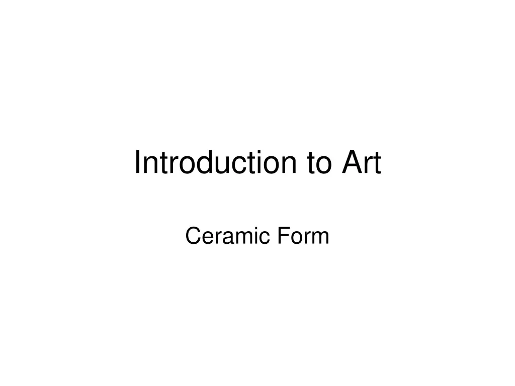 introduction to art