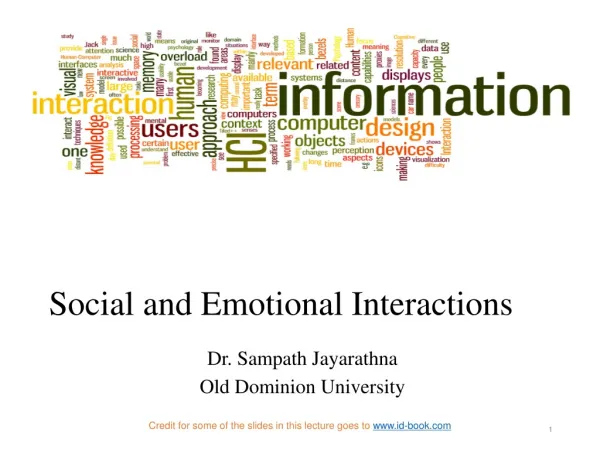 Social and Emotional Interactions