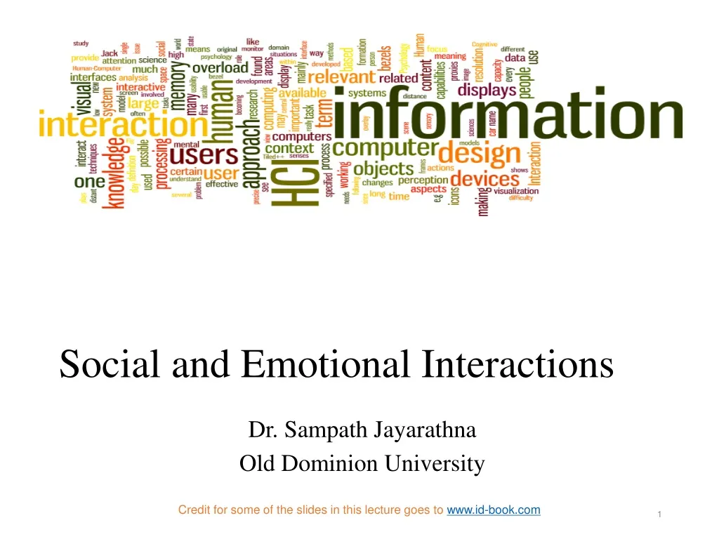 social and emotional interactions