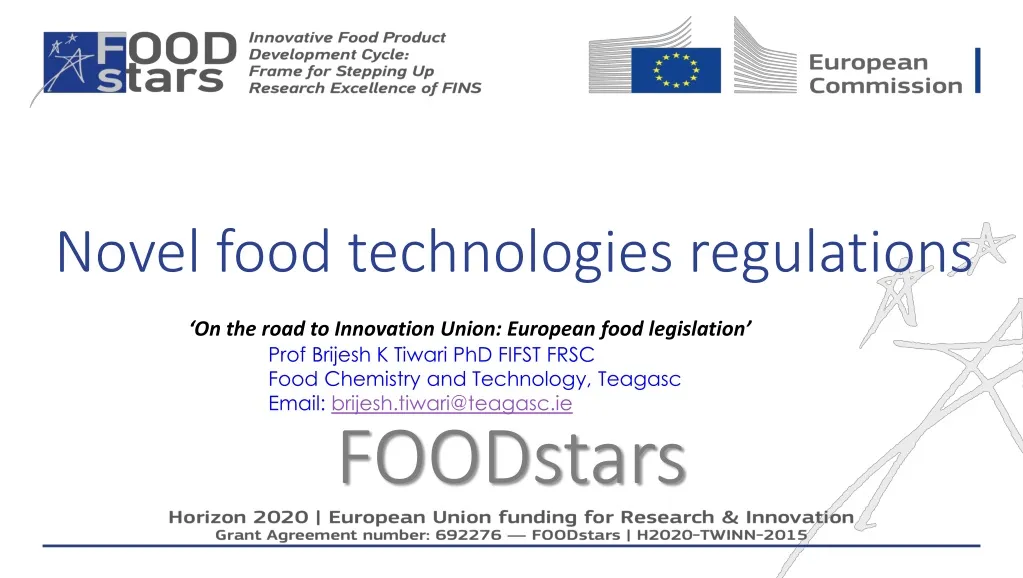 novel food technologies regulations