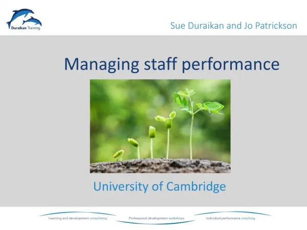 Managing staff performance