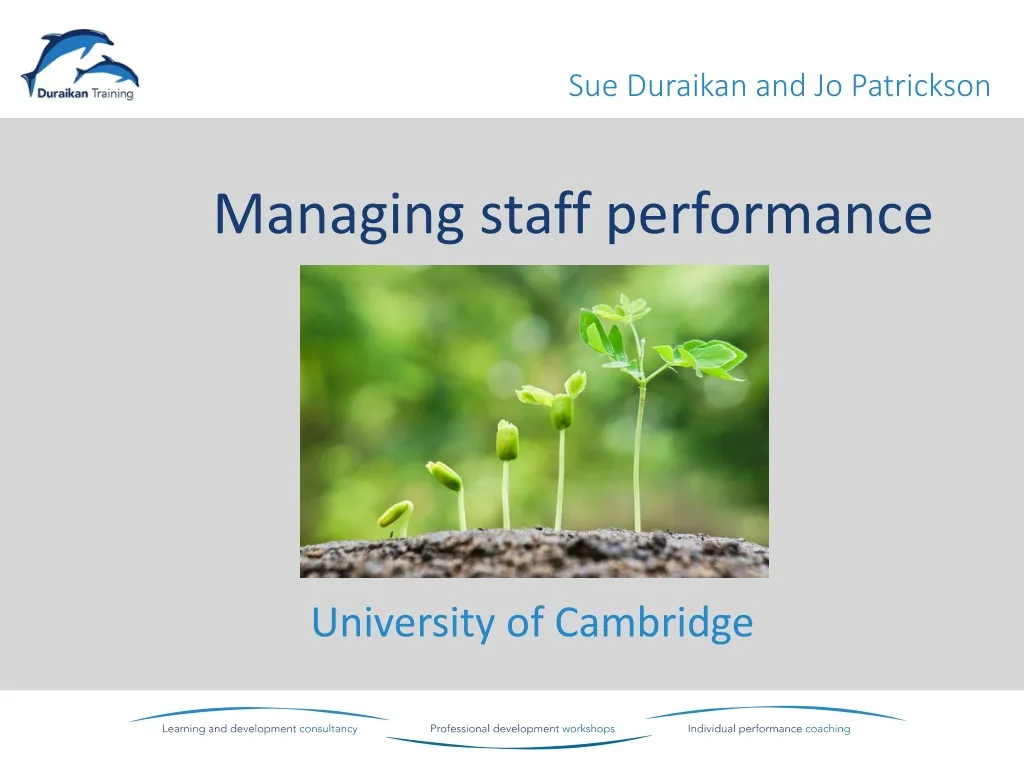 managing staff performance