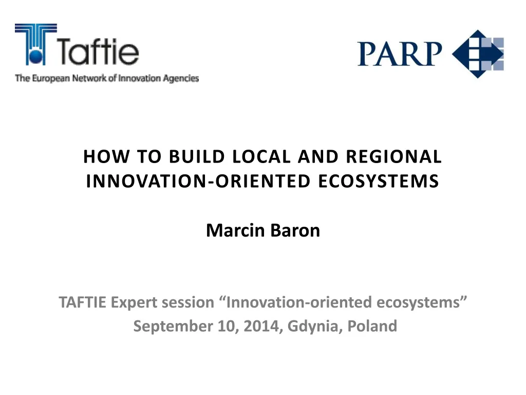 how to build local and regional innovation