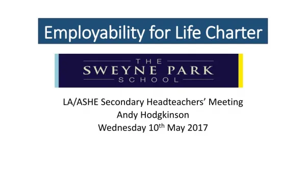 Employability for Life Charter