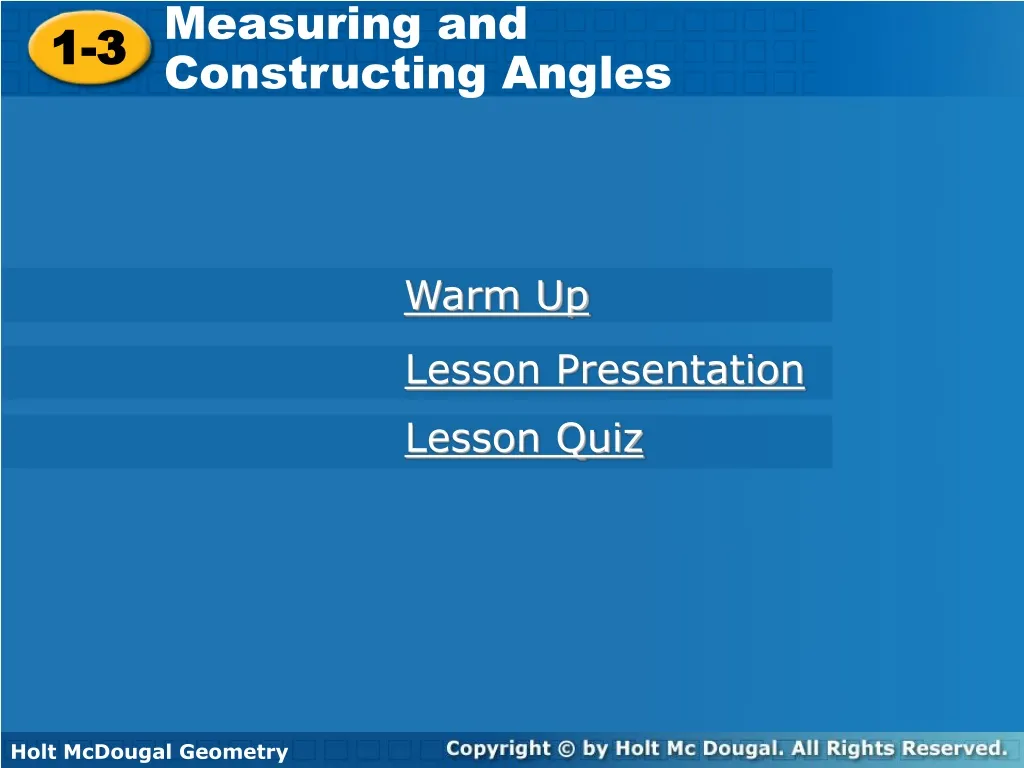 measuring and constructing angles