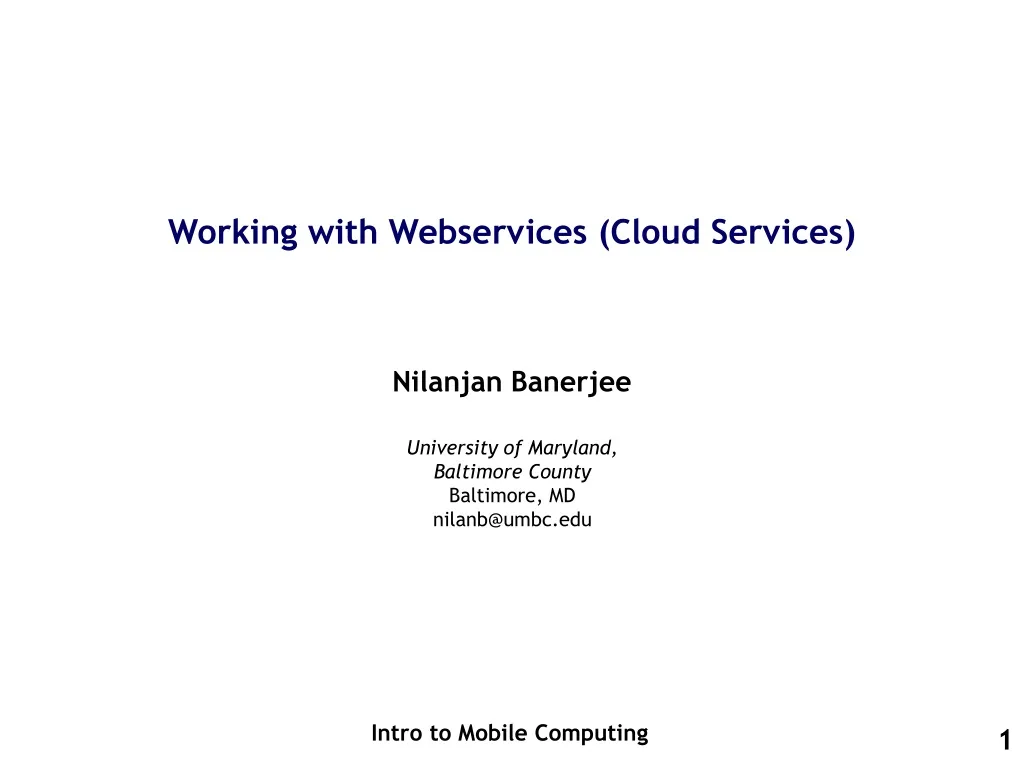working with webservices cloud services