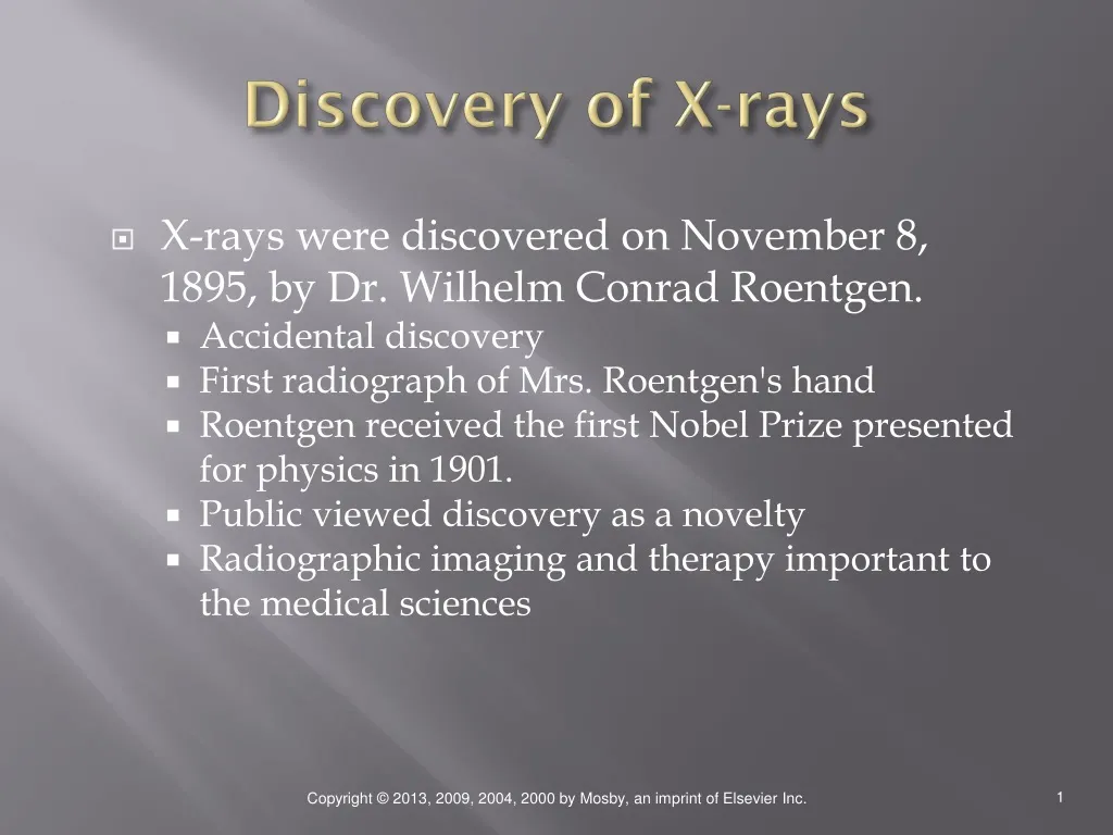 discovery of x rays