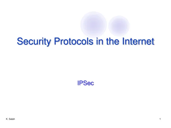 security protocols in the internet