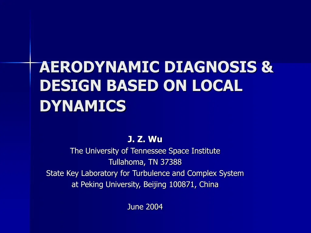 aerodynamic diagnosis design based on local dynamics