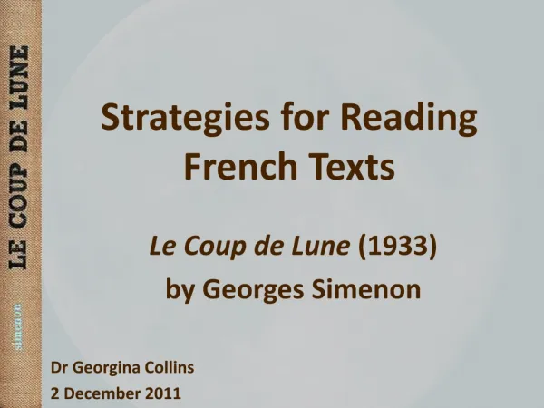 Strategies for Reading French Texts