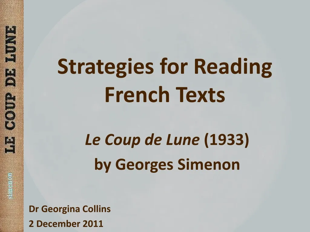 strategies for reading french texts
