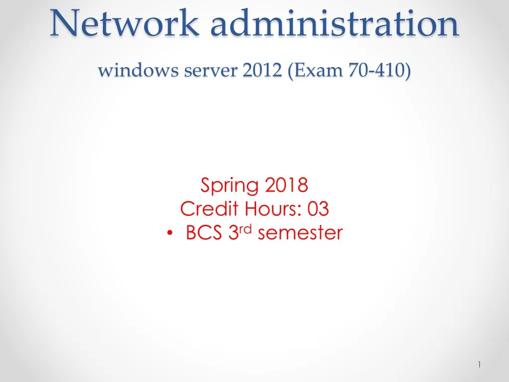 network administration windows server 2012 exam 70 410
