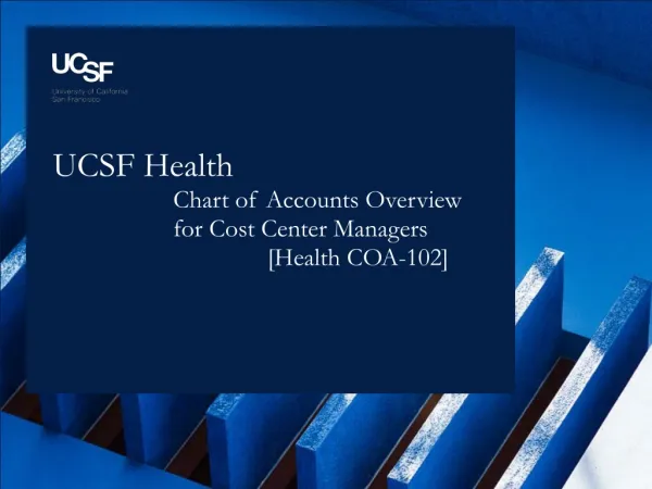 Welcome to the Chart of Accounts Overview (Health COA-102) course