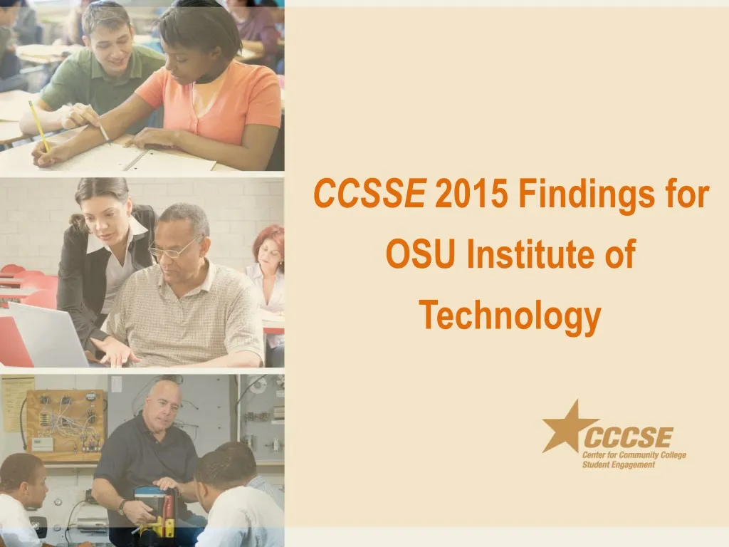 ccsse 2015 findings for osu institute of technology