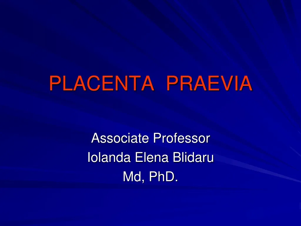 placenta praevia