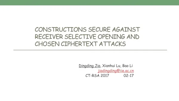 Constructions Secure against Receiver Selective Opening and Chosen Ciphertext Attacks