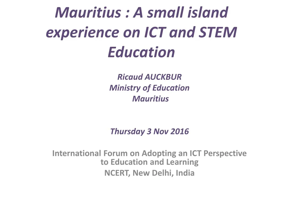 mauritius a small island experience on ict and stem education