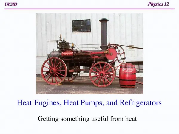 Heat Engines, Heat Pumps, and Refrigerators