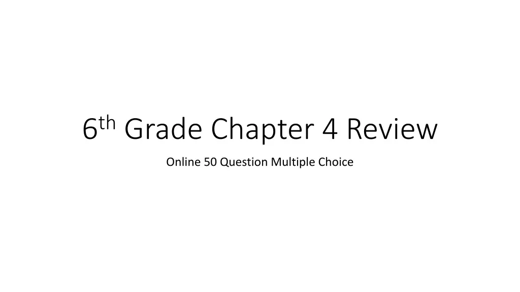 6 th grade chapter 4 review