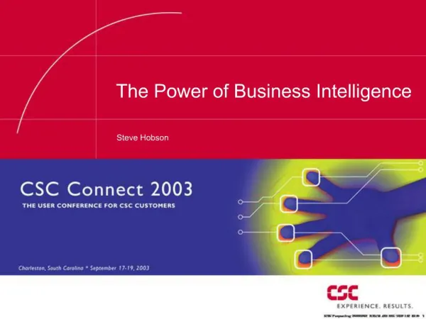 The Power of Business Intelligence