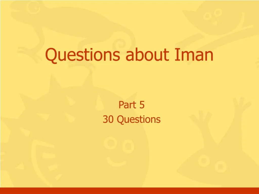 questions about iman
