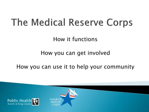 The Medical Reserve Corps