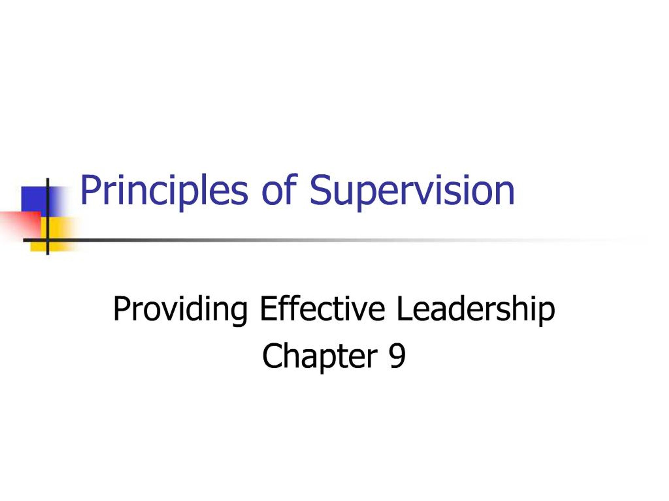 PPT - Principles of Supervision PowerPoint Presentation, free download ...