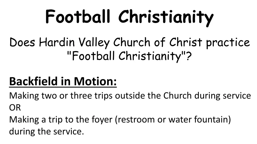 football christianity does hardin valley church