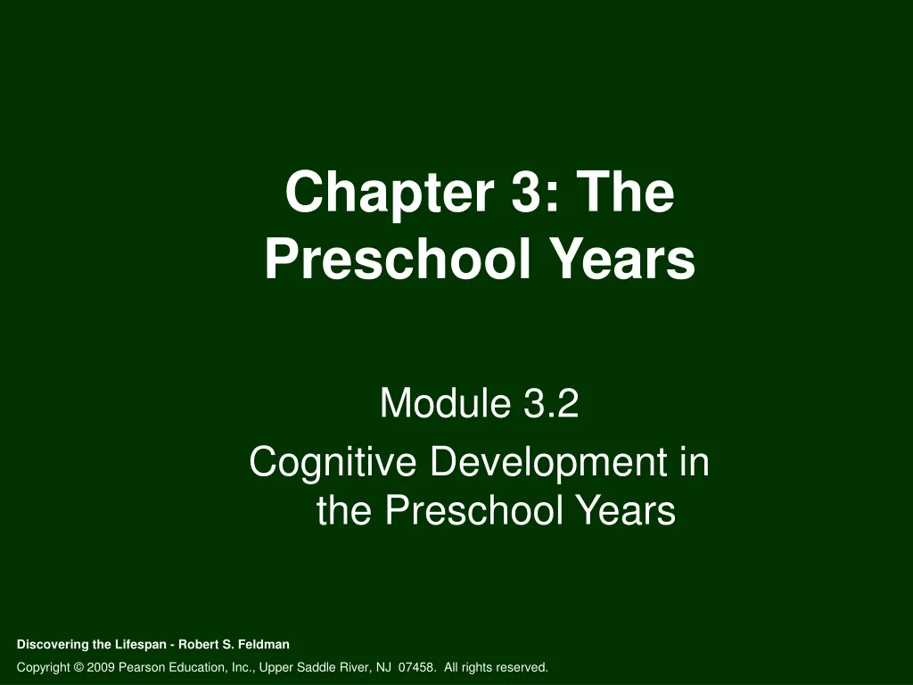 chapter 3 the preschool years