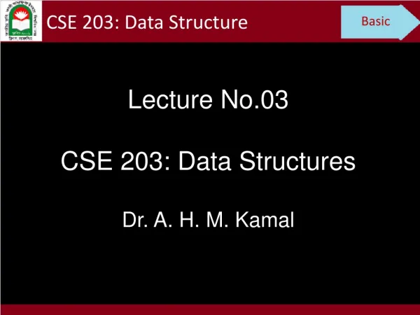 CSE 203: Data Structure