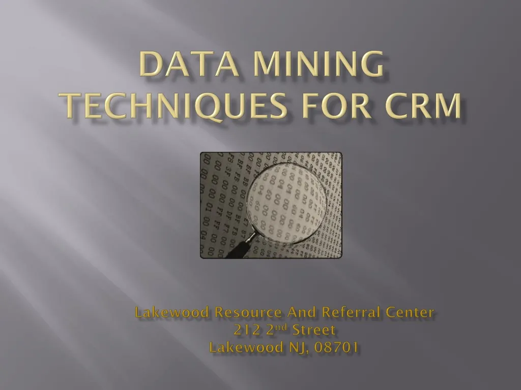 data mining techniques for crm