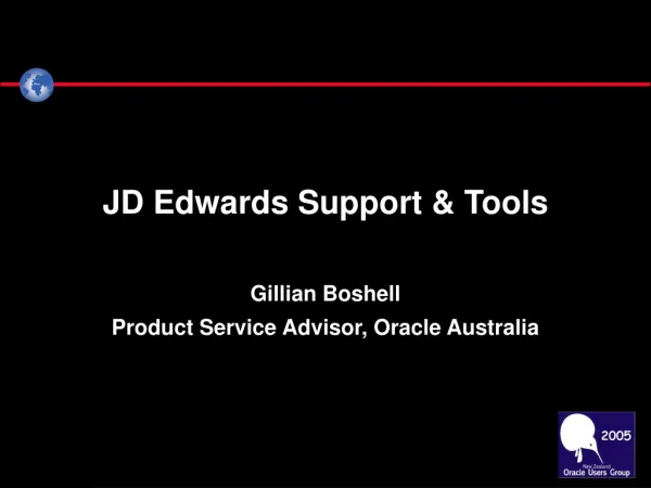 JD Edwards Support &amp; Tools