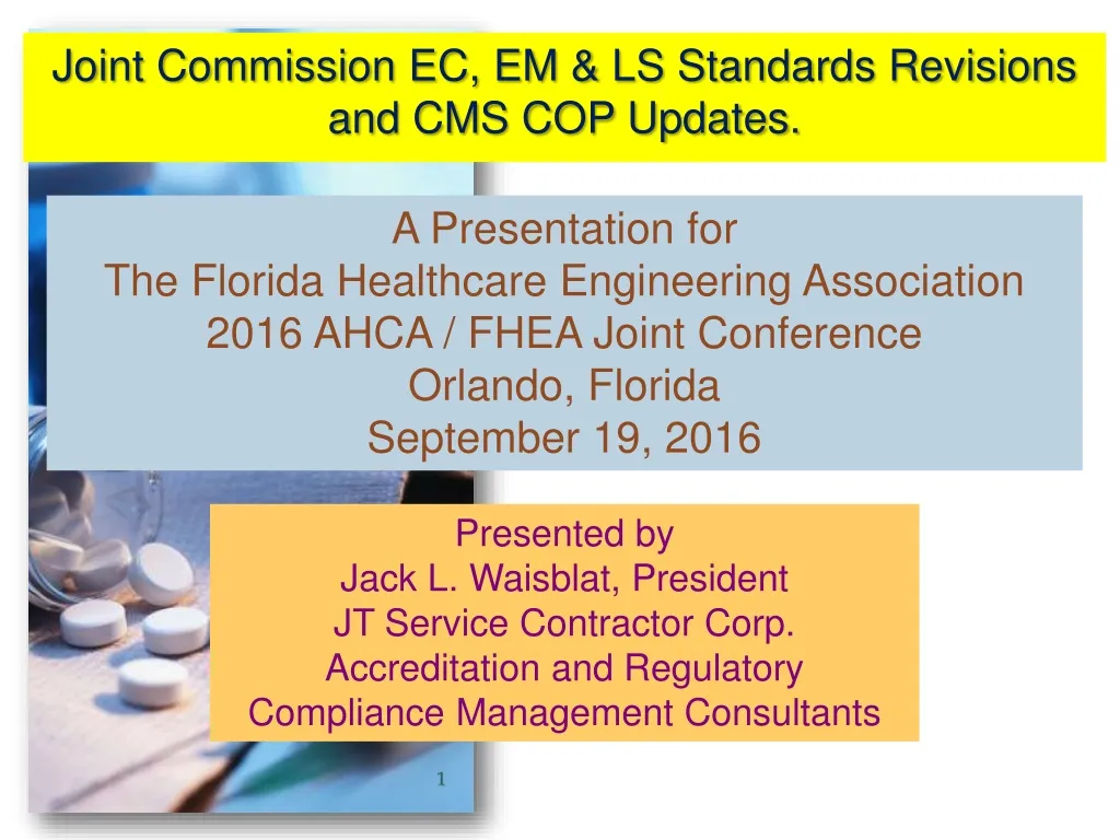 joint commission ec em ls standards revisions and cms cop updates