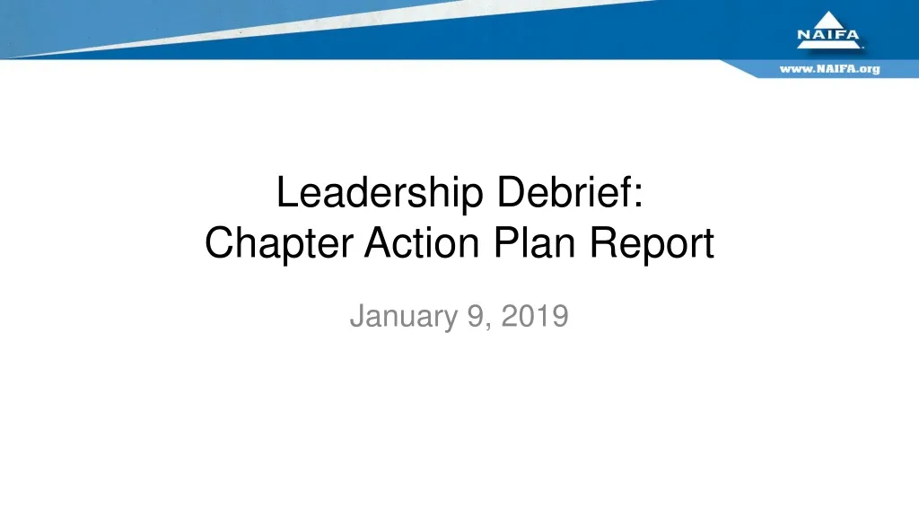 leadership debrief chapter action plan report