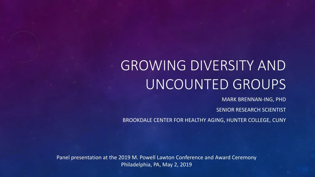 growing diversity and uncounted groups