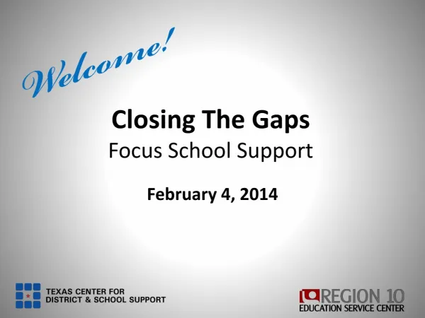 Closing The Gaps Focus School Support