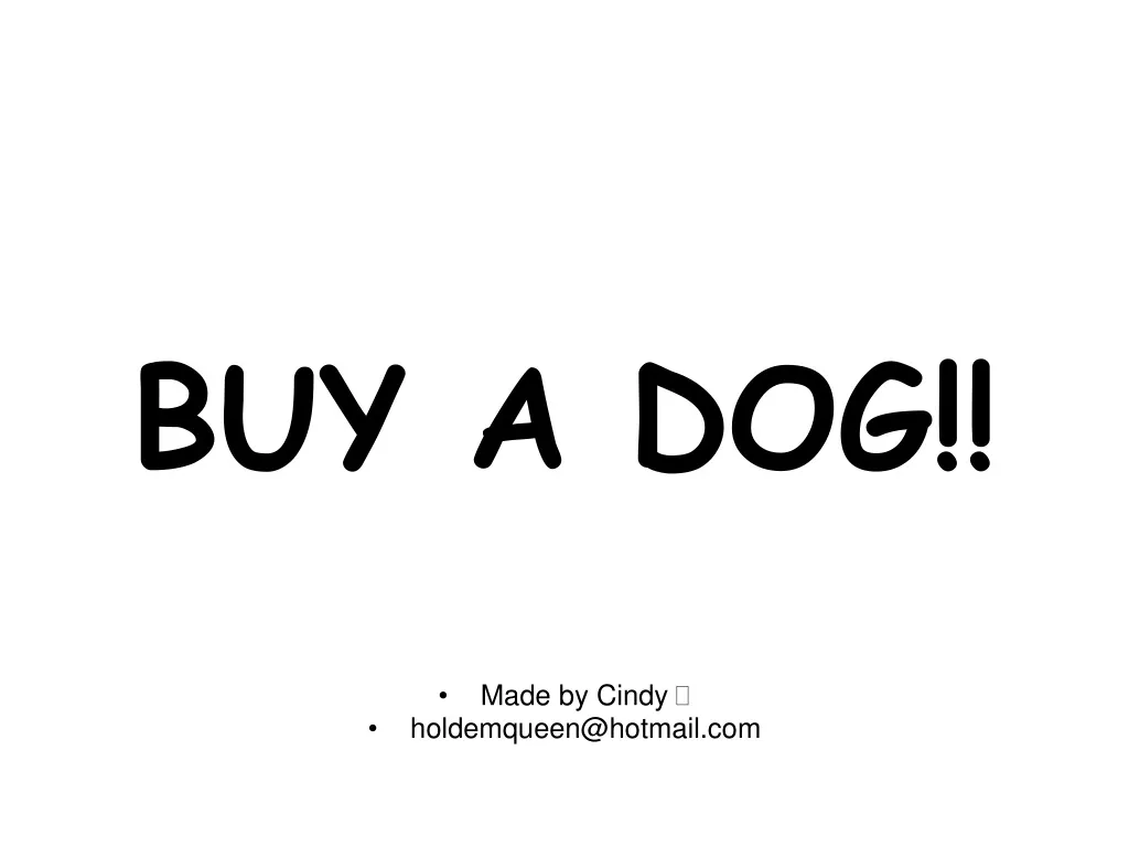 buy a dog