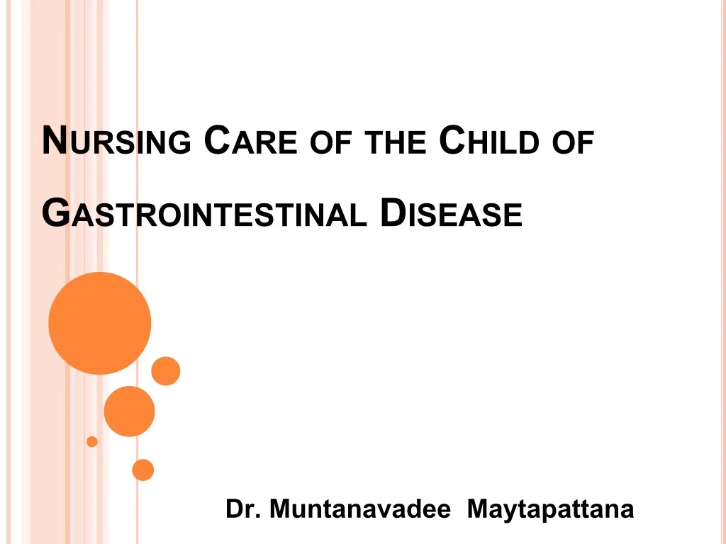 nursing care of the child of gastrointestinal disease
