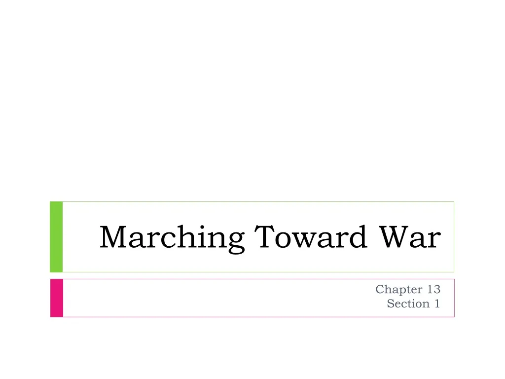 marching toward war