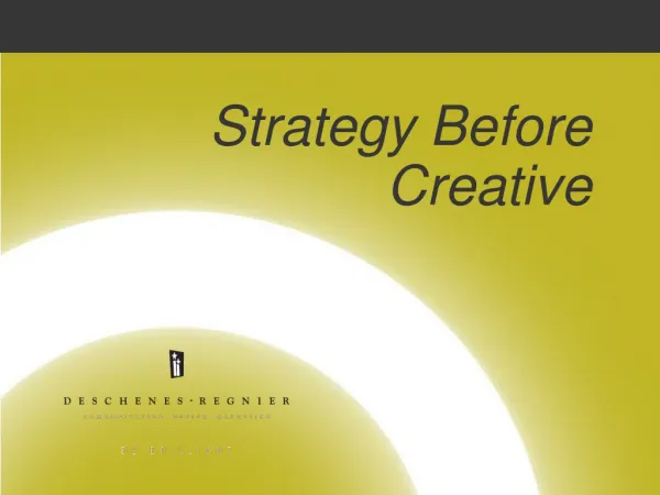 Strategy Before Creative