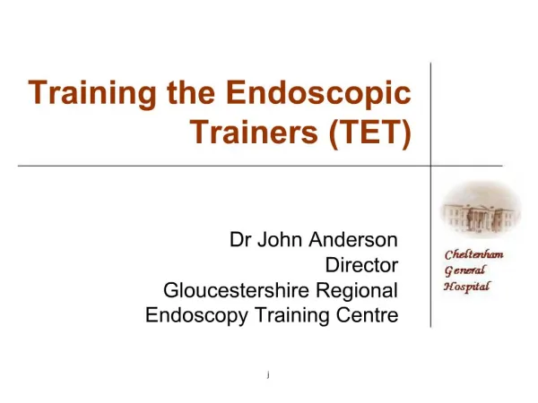 Training the Endoscopic Trainers TET