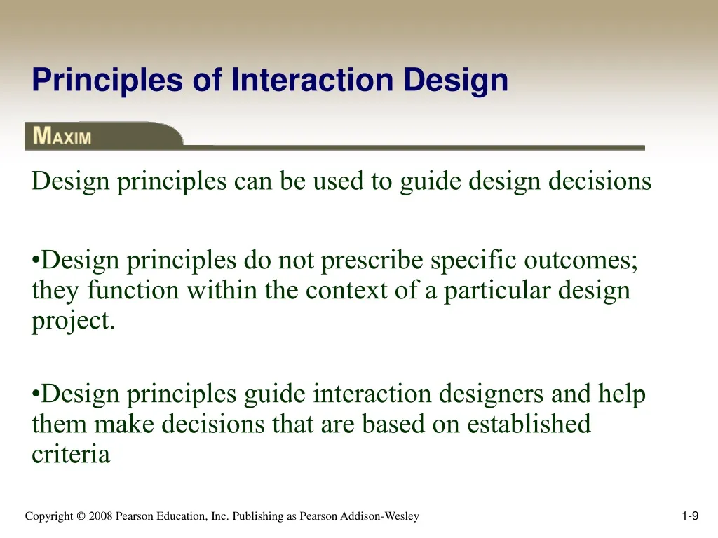 principles of interaction design