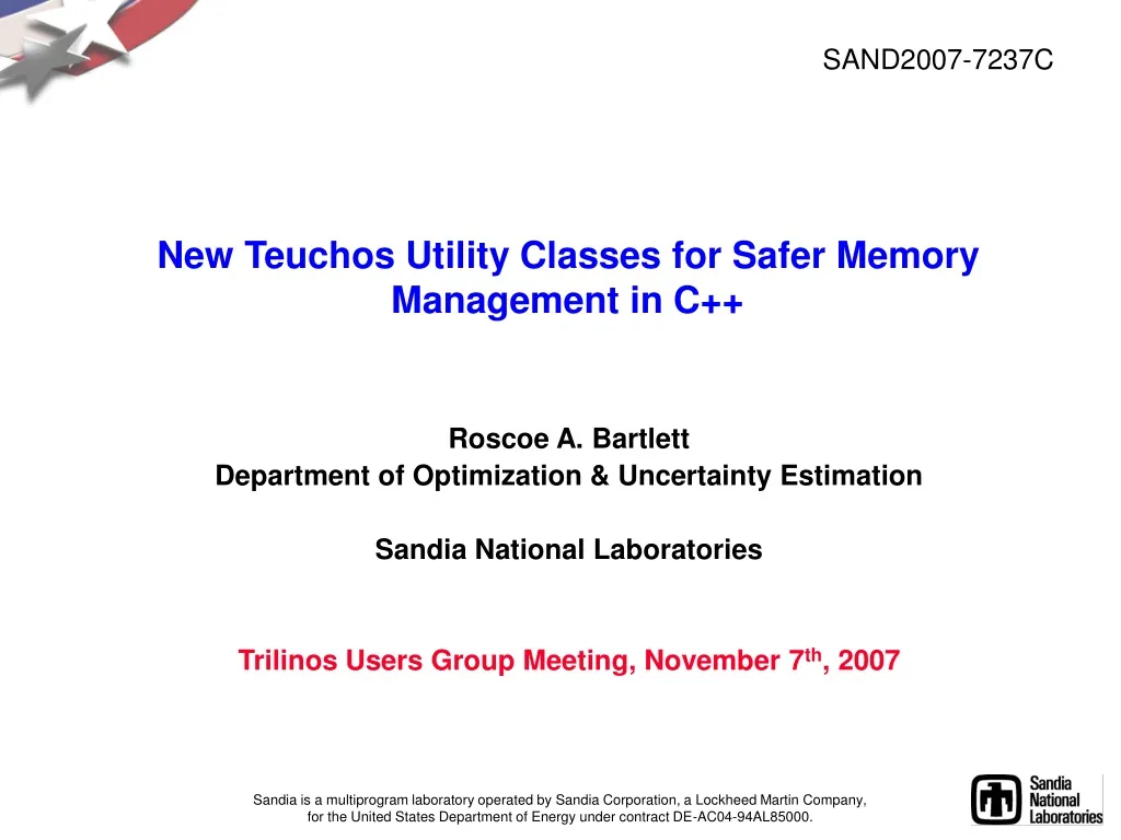 new teuchos utility classes for safer memory management in c