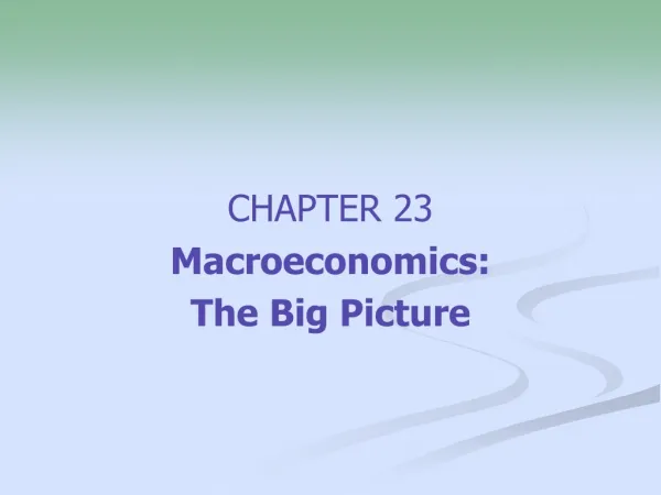 chapter 23 macroeconomics the big picture