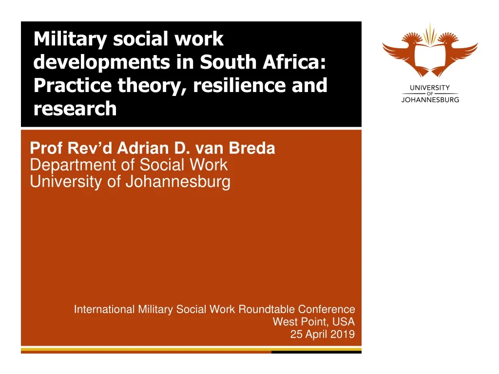 military social work developments in south africa practice theory resilience and research