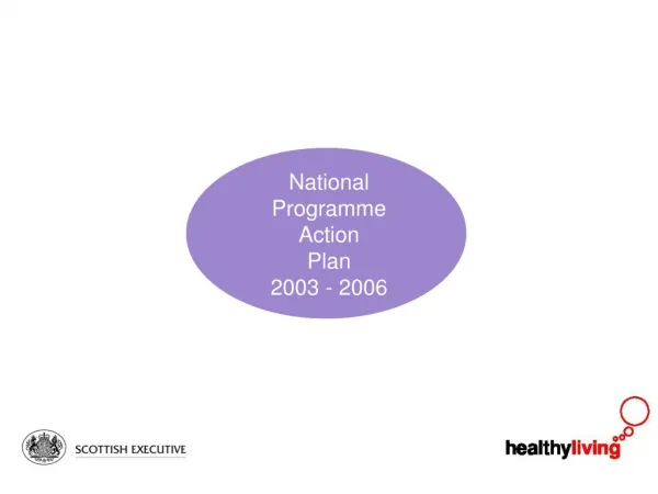 National Programme Action Plan 2003 - 2006