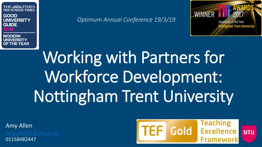working with partners for workforce development nottingham trent university