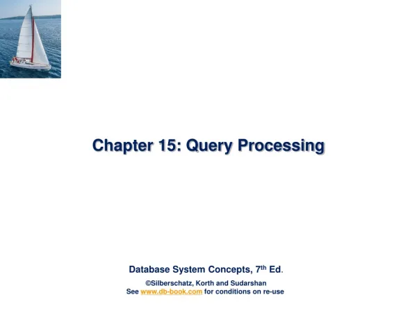 Chapter 15: Query Processing
