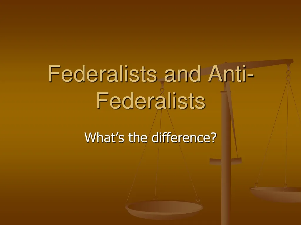 federalists and anti federalists