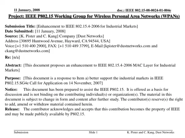 Project: IEEE P802.15 Working Group for Wireless Personal Area Networks (WPANs)